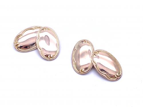 9ct Rose Gold Cufflinks Birmingham 1921