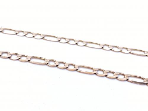 9ct Rose Gold Figaro Chain 18 Inch