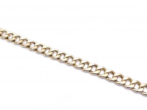 9ct Yellow Gold Curb Bracelet 8 1/2 In
