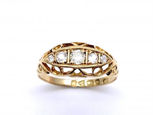 18ct Yellow Gold Diamond 5 Stone Ring