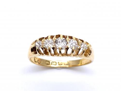 18ct Yellow Gold Diamond 5 Stone Ring