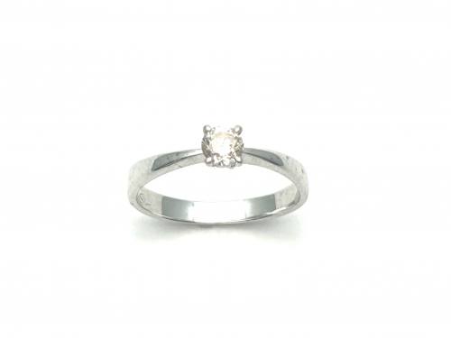 18ct White Gold Diamond Solitaire Ring