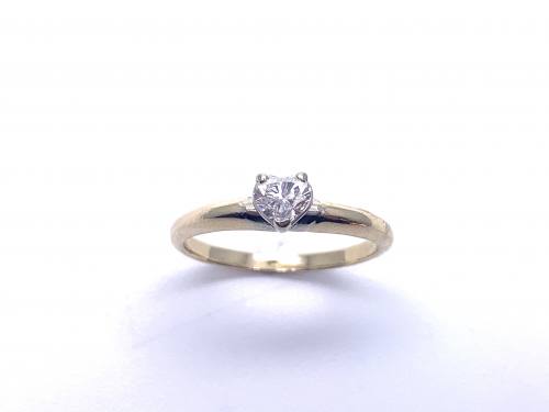 14ct Heart Shaped Diamond Solitaire