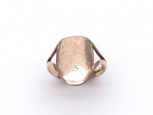 9ct Rose Gold Shield Ring