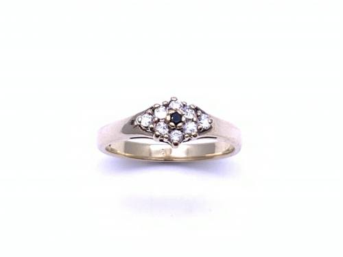 9ct Yellow Gold CZ Cluster Ring