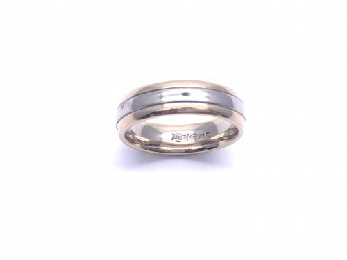 9ct 2 Colour Wedding Ring 4mm