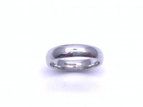 18ct White Gold Plain Wedding Ring 4mm