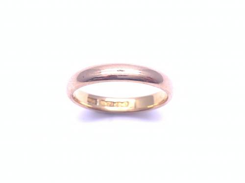 22ct Yellow Gold Plain Wedding Ring 3mm