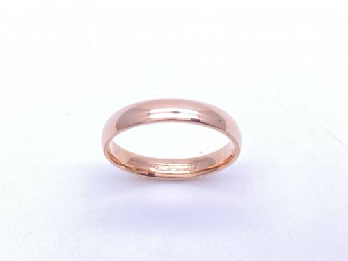 9ct Rose Gold Wedding Ring 3mm
