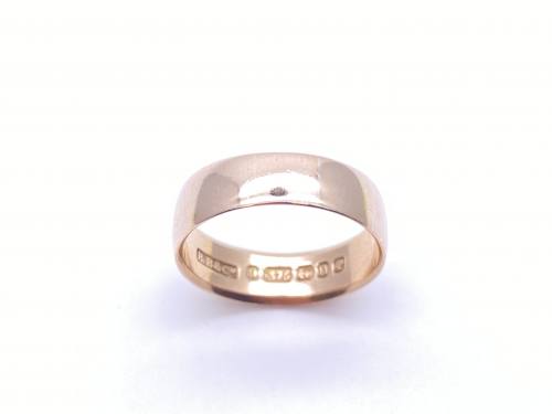 9ct Yellow Gold Wedding Ring 6mm