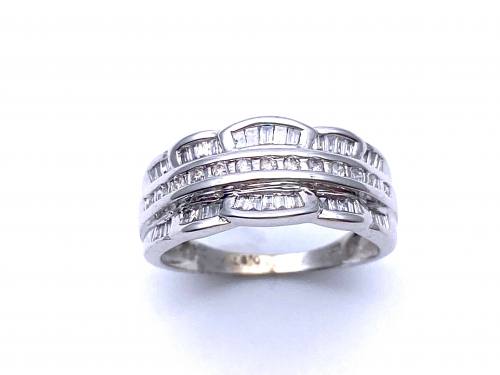 9ct White Gold Diamond Ring