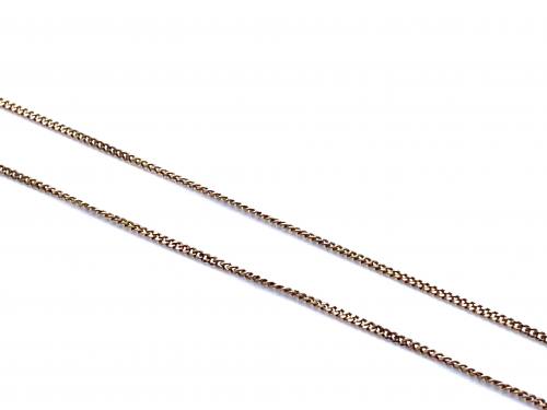 9ct Yellow Gold Fine Curb Chain 16 inch