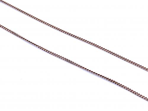 9ct Yellow Gold Fine Curb Chain 16 inch