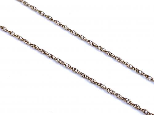 9ct Yellow Gold Fine Curb Chain 17 inch