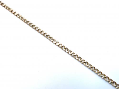 9ct Semi Solid Curb Bracelet & T Bar