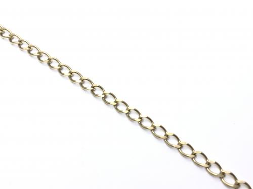 9ct Flat Curb Bracelet 8 inch