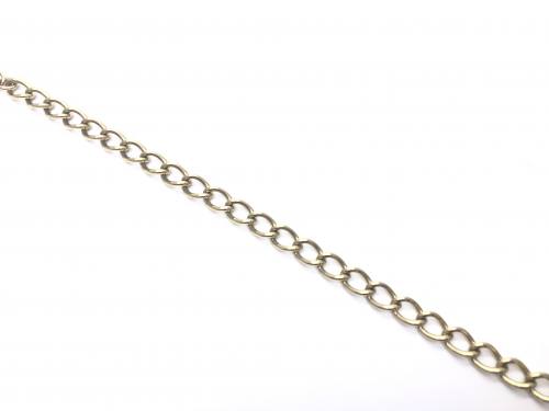 9ct Curb Bracelet & T Bar 8 1/4 inch