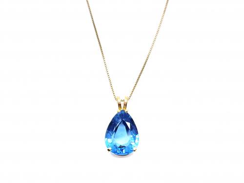 18ct Synthetic Spinel Pendant & Chain