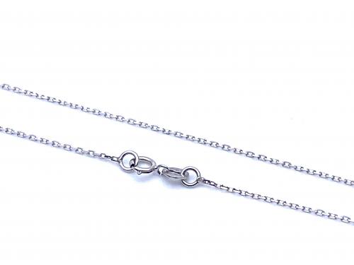 9ct White Gold Fine Trace Chain 16 Inch