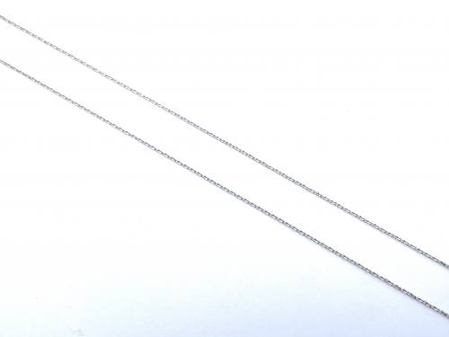 9ct White Gold Trace Chain 22 inches