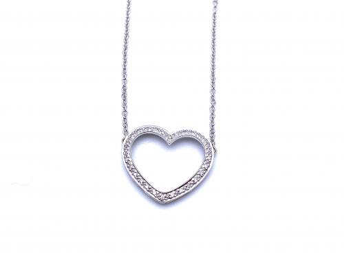 18ct Diamond Heart Necklet