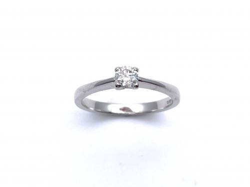 18ct White Gold Diamond Solitaire Ring