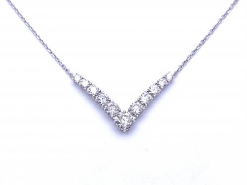 18ct White Gold Diamond Necklet 1.10ct