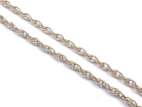 9ct Yellow Gold Fancy Link Anklet Chain 11 inch