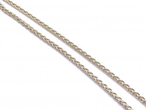 9ct Yellow Gold Spiga Anklet Chain 11 inches