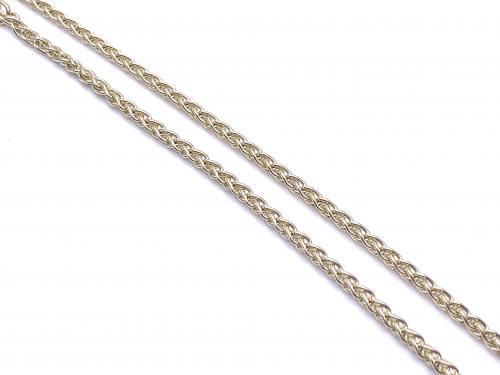 9ct Yellow Gold Spiga Anklet Chain 11 inches