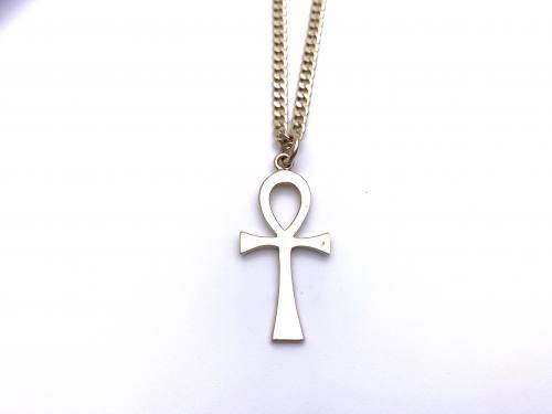 9ct Yellow Gold Ankh Pendant Necklet