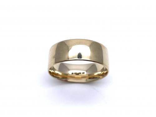 9ct Yellow Gold Slight Court Wedding Ring 8mm U