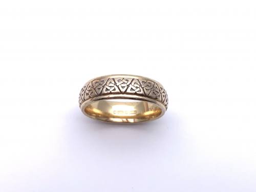 9ct Yellow Gold Celtic Wedding Ring