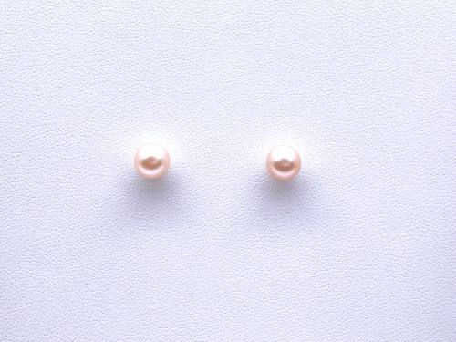 9ct Pink Freshwater Cultured Pearl Earrings 7mm