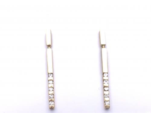 18ct Yellow Gold Diamond Drop Earrings 0.30ct