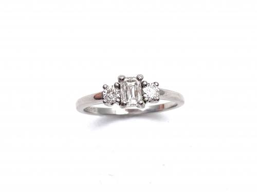 Platinum Diamond 3 Stone Ring 0.60ct