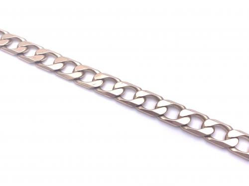 9ct Flat Curb Bracelet 8 1/2 inch
