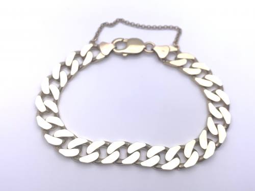 9ct Curb Bracelet 10 inch