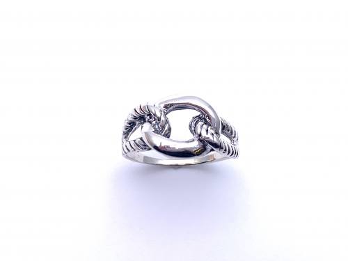 Silver Interlocking Knot Ring