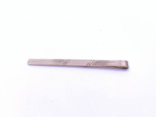 9ct Yellow Gold Patterned Tie Clip