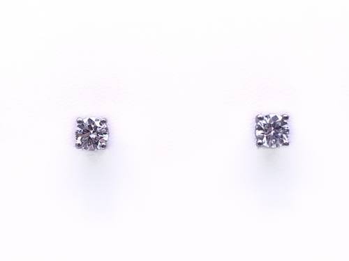 Platinum Diamond Solitaire Stud Earrings 0.80ct