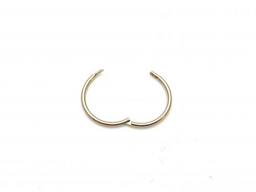 9ct Yellow Gold Hinged Hoop Single Sleeper 10mm
