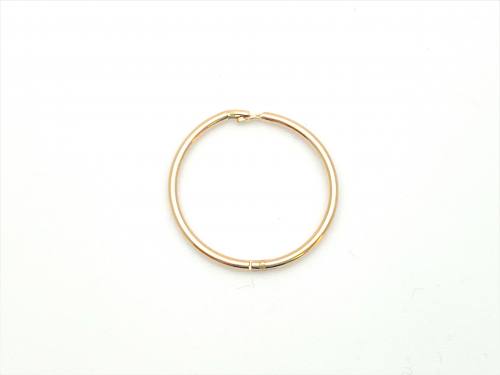 9ct Yellow Gold Hinged Hoop Single Sleeper 12mm