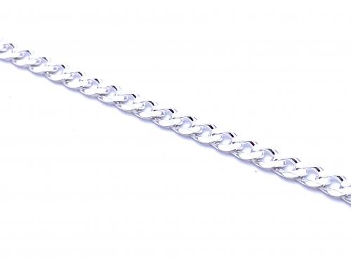 Silver Curb Necklet 22 Inch