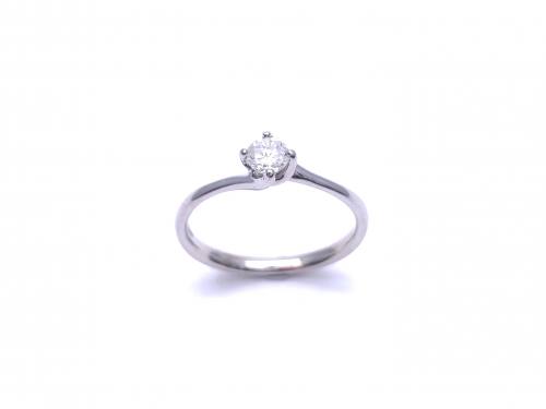 9ct White Gold Diamond Solitaire Ring 0.26ct
