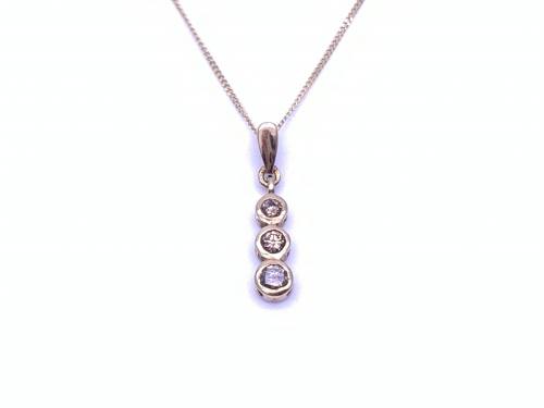9ct Chocolate Diamond Pendant & Chain