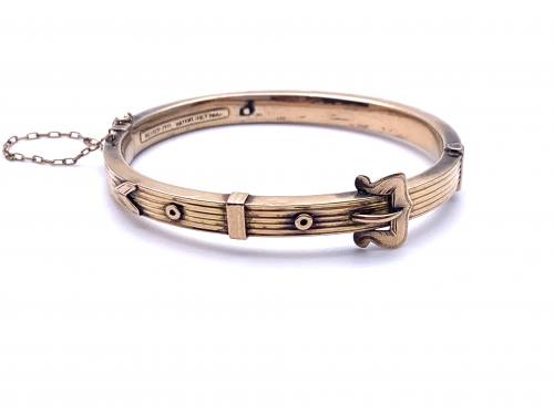 An Old Buckle Design Hinged Bangle