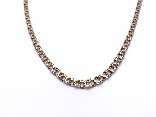 9ct Yellow Gold Double Curb Necklet