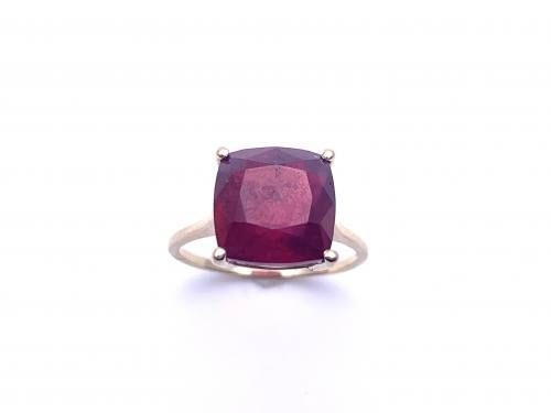 9ct Yellow Gold Ruby Solitaire Ring