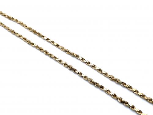 9ct Yellow Gold Rope Chain 18 inch